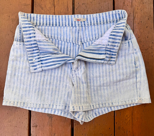 Women's Faherty Blue & White Striped Shorts