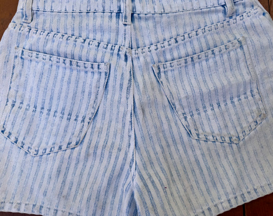 Women's Faherty Blue & White Striped Shorts